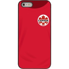 Coque iPhone 5/5s / SE (2016) - Maillot de football Canada 2022 personnalisable
