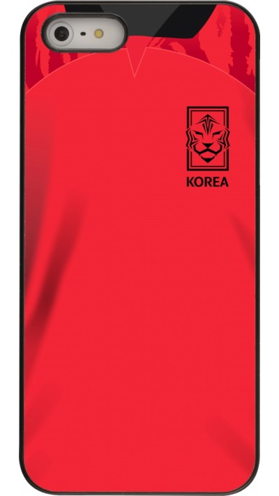 Coque iPhone 5/5s / SE (2016) - Maillot de football Corée du Sud 2022 personnalisable Coque iPhone 5/5s / SE (2016) - Maillot de football Corée du Sud 2022 personnalisable