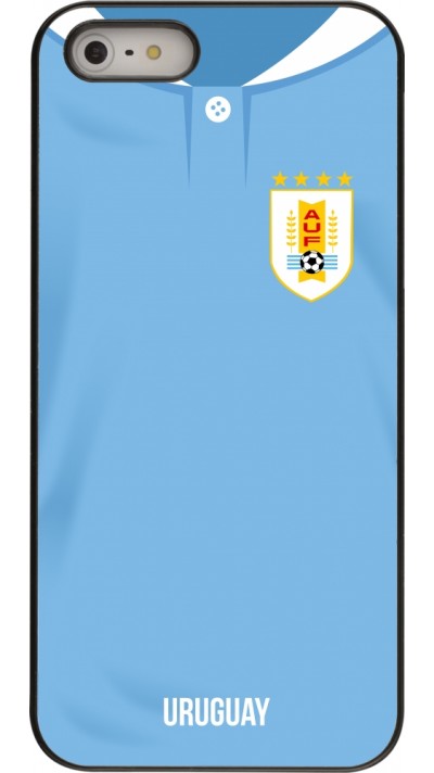 Coque iPhone 5/5s / SE (2016) - Maillot de football Uruguay 2022 personnalisable Coque iPhone 5/5s / SE (2016) - Maillot de football Uruguay 2022 personnalisable
