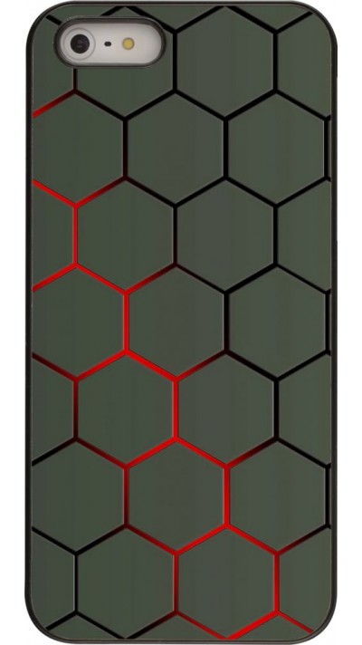 Coque iPhone 5/5s / SE (2016) - Geometric Line red Coque iPhone 5/5s / SE (2016) - Geometric Line red