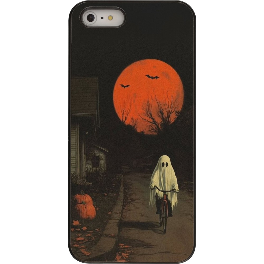 Coque iPhone 5/5s / SE (2016) - Halloween 2025 Ghost on a bicycle