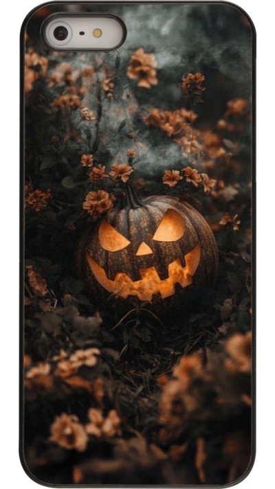 Coque iPhone 5/5s / SE (2016) - Halloween 2025 Pumpkin with flowers Coque iPhone 5/5s / SE (2016) - Halloween 2025 Pumpkin with flowers
