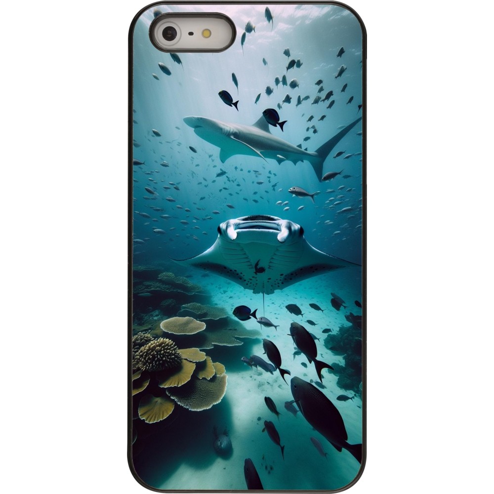 iPhone 5/5s / SE (2016) Case Hülle - Manta Lagune Reinigung
