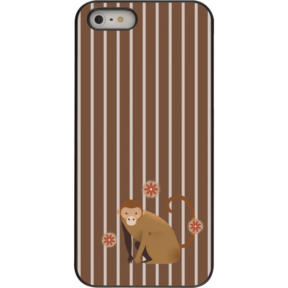Coque iPhone 5/5s / SE (2016) - Monkey with stripes