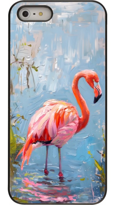 Coque iPhone 5/5s / SE (2016) - Paint Flamingo Coque iPhone 5/5s / SE (2016) - Paint Flamingo