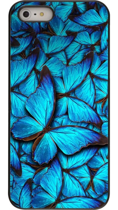 Coque iPhone 5/5s / SE (2016) - Papillon - Bleu Coque iPhone 5/5s / SE (2016) - Papillon - Bleu