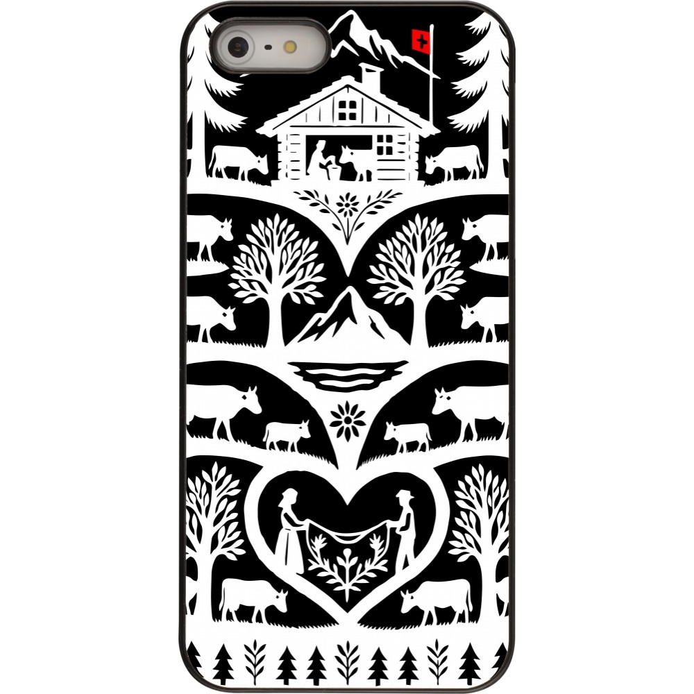 Coque iPhone 5/5s / SE (2016) - Poya Suisse 2 noir