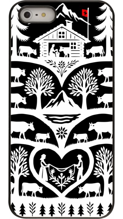Coque iPhone 5/5s / SE (2016) - Poya Suisse 2 noir Coque iPhone 5/5s / SE (2016) - Poya Suisse 2 noir