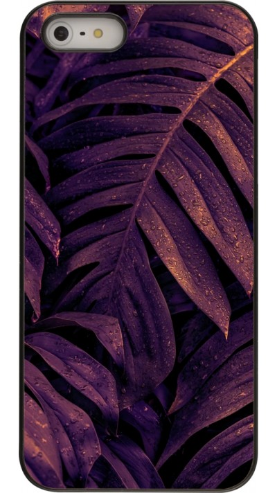 Coque iPhone 5/5s / SE (2016) - Purple Light Leaves Coque iPhone 5/5s / SE (2016) - Purple Light Leaves