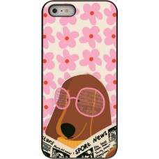 Coque iPhone 5/5s / SE (2016) - Dog with newspaper Spring 2026