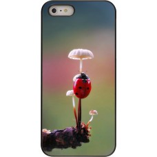 Coque iPhone 5/5s / SE (2016) - Ladybird on a mushroom Spring 2026