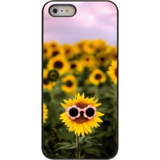 Coque iPhone 5/5s / SE (2016) - Sunflower with glasses Spring 2026