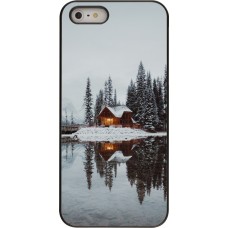 Coque iPhone 5/5s / SE (2016) - Winter 25 Winter house forest afternoon
