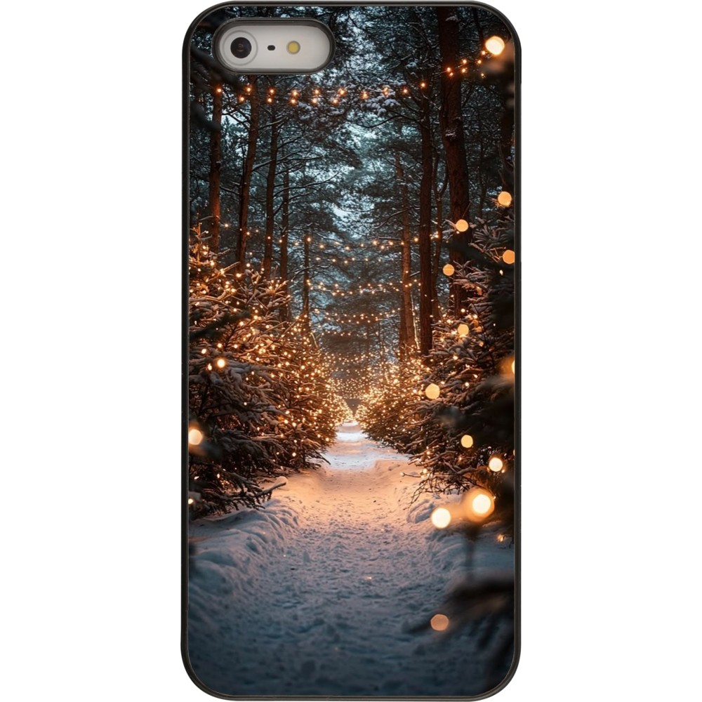 Coque iPhone 5/5s / SE (2016) - Winter 25 Winter snowy road