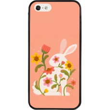 Coque iPhone 5/5s / SE (2016) - Silicone rigide noir Easter 2026 Rabbit collage