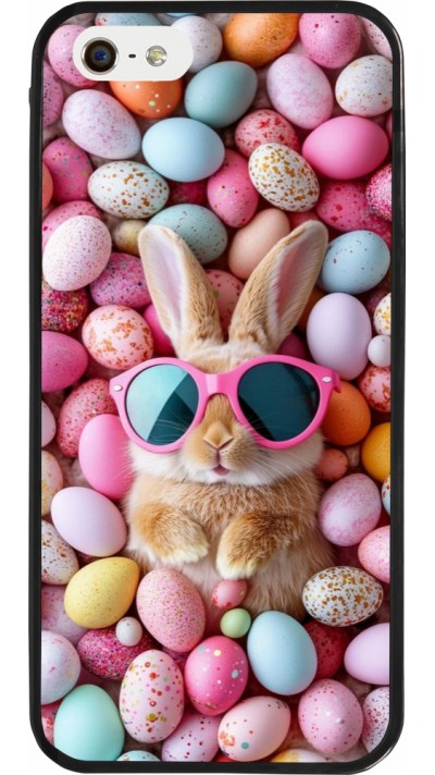 Coque iPhone 5/5s / SE (2016) - Silicone rigide noir Easter 2026 Rabbit fun