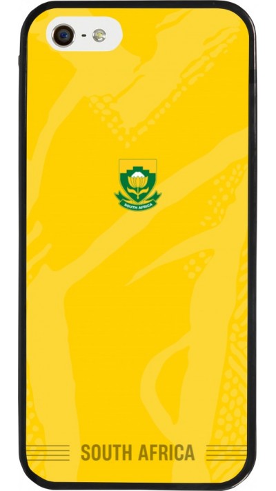 Coque iPhone 5/5s / SE (2016) - Silicone rigide noir Maillot de football Afrique du Sud 2026 personnalisable
