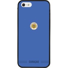 Coque iPhone 5/5s / SE (2016) - Silicone rigide noir Maillot de football Curaçao 2026 personnalisable