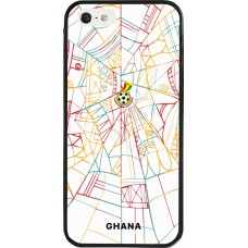 Coque iPhone 5/5s / SE (2016) - Silicone rigide noir Maillot de football Ghana 2026 personnalisable