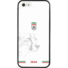Coque iPhone 5/5s / SE (2016) - Silicone rigide noir Maillot de football Iran 2026 personnalisable