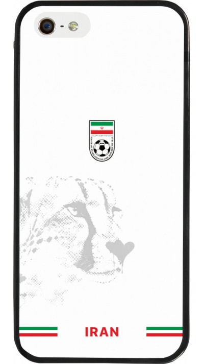 Coque iPhone 5/5s / SE (2016) - Silicone rigide noir Maillot de football Iran 2026 personnalisable