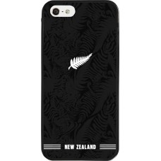 Coque iPhone 5/5s / SE (2016) - Silicone rigide noir Maillot de football Nouvelle-Zélande 2026 personnalisable