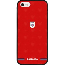 Coque iPhone 5/5s / SE (2016) - Silicone rigide noir Maillot de football Panama 2026 personnalisable