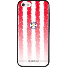 Coque iPhone 5/5s / SE (2016) - Silicone rigide noir Maillot de football Paraguay 2026 personnalisable