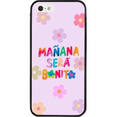 Coque iPhone 5/5s / SE (2016) - Silicone rigide noir Karol G Manana sera bonito