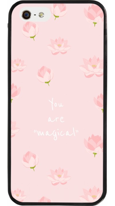 Coque iPhone 5/5s / SE (2016) - Silicone rigide noir Mom 2023 your are magical