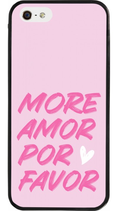 Coque iPhone 5/5s / SE (2016) - Silicone rigide noir More amor porfavor