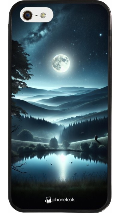 Coque iPhone 5/5s / SE (2016) - Silicone rigide noir Night Sky View