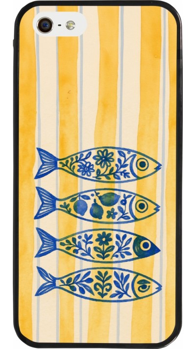 Coque iPhone 5/5s / SE (2016) - Silicone rigide noir Portuguese fish 2026