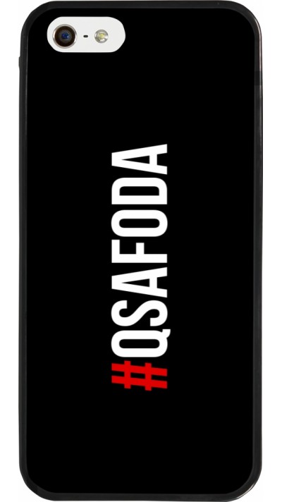 Coque iPhone 5/5s / SE (2016) - Silicone rigide noir Qsafoda 1