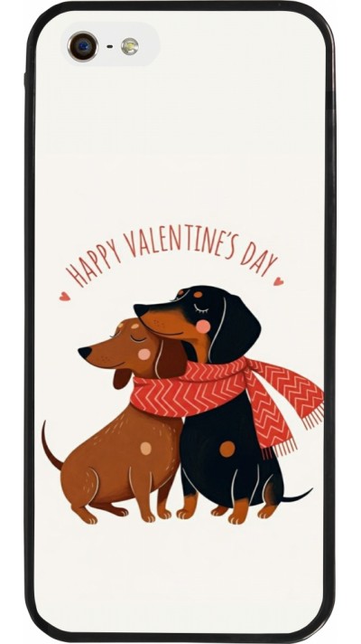 Coque iPhone 5/5s / SE (2016) - Silicone rigide noir Saint Valentines Day 26 Happy Valentine