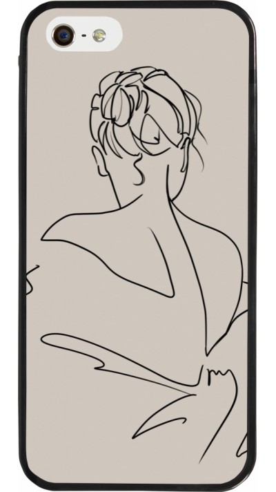 Coque iPhone 5/5s / SE (2016) - Silicone rigide noir Salnikova 05