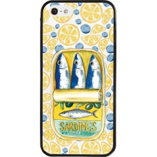 iPhone 5/5s / SE (2016) Case Hülle - Silikon schwarz Sardines in oil 2026