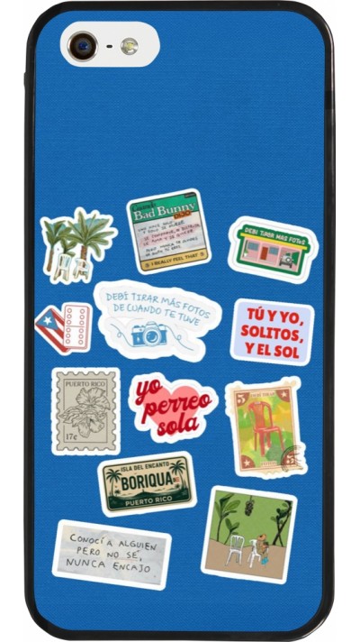 Coque iPhone 5/5s / SE (2016) - Silicone rigide noir Seals of the Dominican Republic DTMF