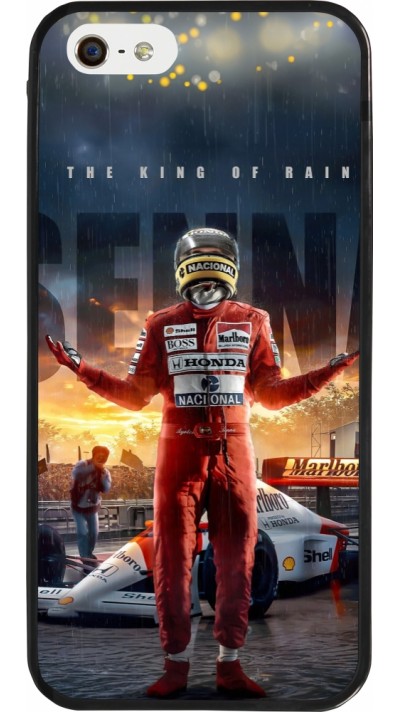 Coque iPhone 5/5s / SE (2016) - Silicone rigide noir Senna The King of Rain