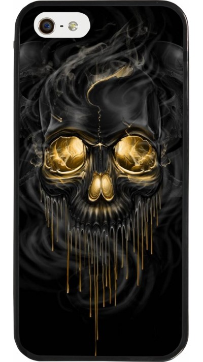 Coque iPhone 5/5s / SE (2016) - Silicone rigide noir Skull 02