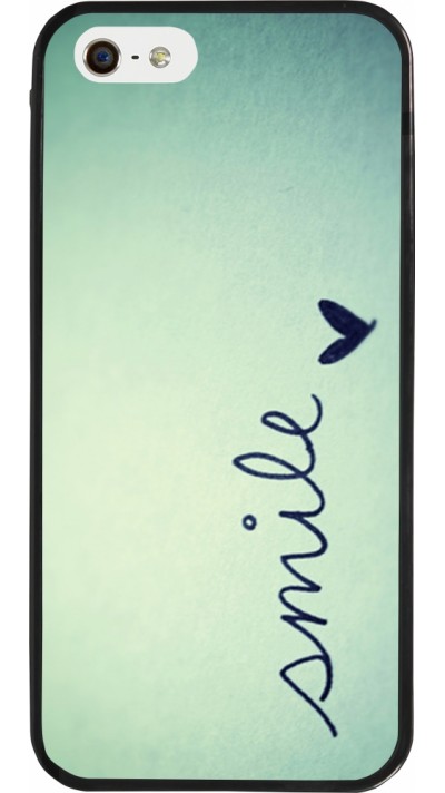Coque iPhone 5/5s / SE (2016) - Silicone rigide noir Smile