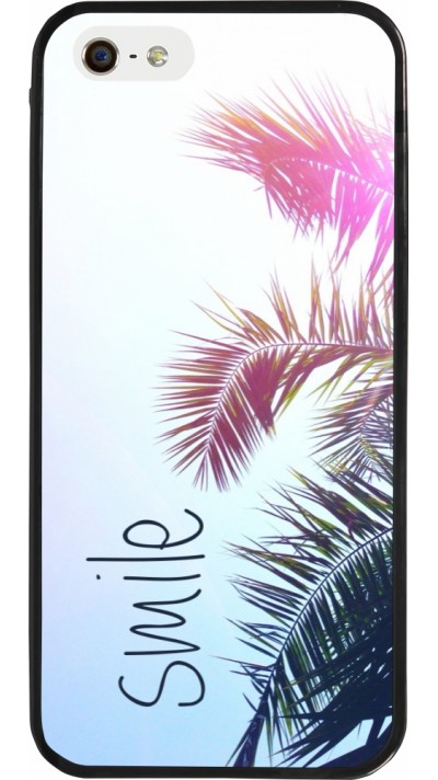Coque iPhone 5/5s / SE (2016) - Silicone rigide noir Smile 05
