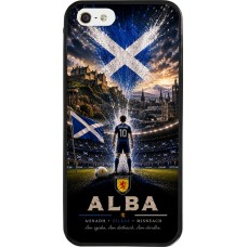 Coque iPhone 5/5s / SE (2016) - Silicone rigide noir Football Écosse splash 2026