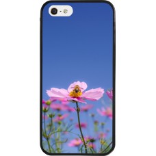 Coque iPhone 5/5s / SE (2016) - Silicone rigide noir Bee on a flower Spring 2026