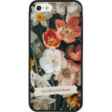 Coque iPhone 5/5s / SE (2016) - Silicone rigide noir Full Bloom Spring 2026