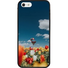 Coque iPhone 5/5s / SE (2016) - Silicone rigide noir Hot air balloon Spring 2026