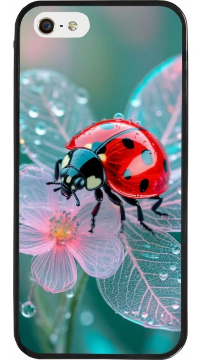Coque iPhone 5/5s / SE (2016) - Silicone rigide noir Ladybird in bloom Spring 2026