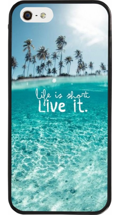 Coque iPhone 5/5s / SE (2016) - Silicone rigide noir Summer 18 24