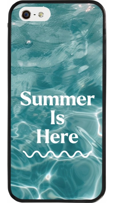 Coque iPhone 5/5s / SE (2016) - Silicone rigide noir Summer 2025 Summer is here