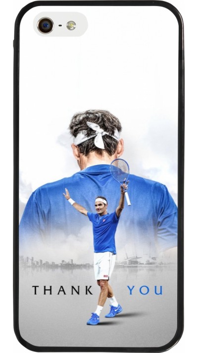 Coque iPhone 5/5s / SE (2016) - Silicone rigide noir Thank you Roger